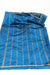 Peacock Blue Pure Silk Vintage Sari - New - Indian Suit Company