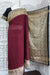 Deep Plum And Black Embellished Sari + 37 Bust Blouse - Preloved - Indian Suit Company