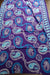 Purple Vintage Retro Print Sari - Preloved - Indian Suit Company