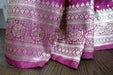 Mauve Vintage Sateen Silk Sari - Preloved - Indian Suit Company