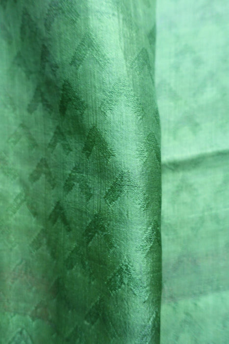 Green & Maroon Vintage Tilla Sari - Preloved