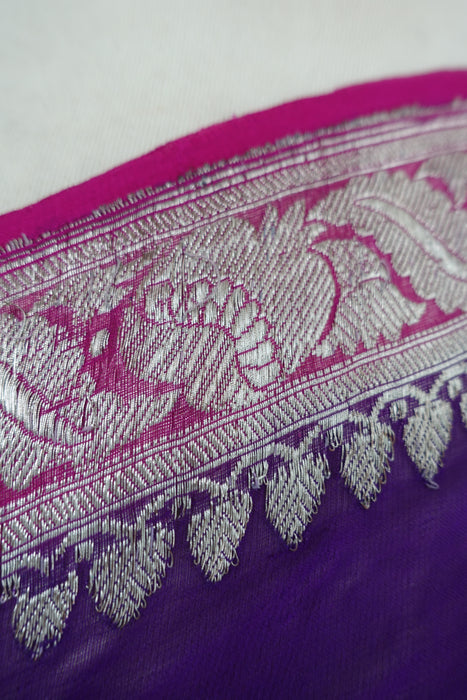 Purple And Pink Vintage Sari - Preloved