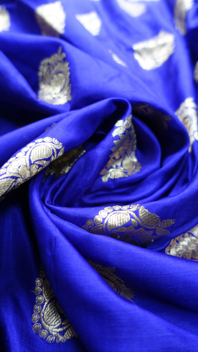 Purple And Gold Vintage Banarsi Buta Sari - Preloved