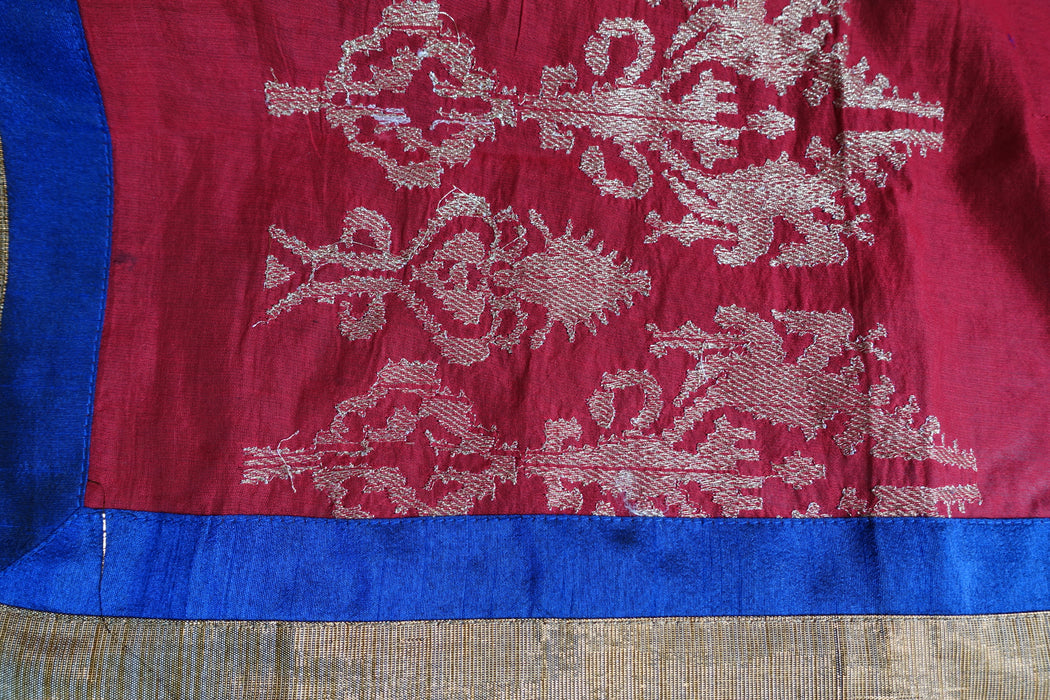 Red Cotton Voile Scarf - Preloved - Indian Suit Company