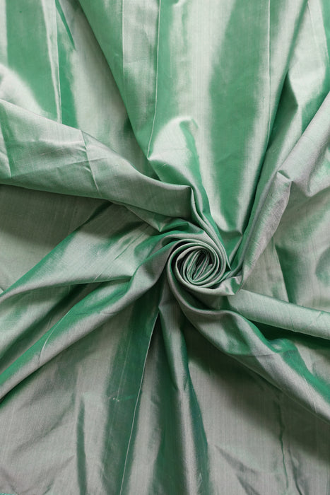Mint Green Silk Vintage Embellished Scarf - New