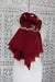 sh17939 maroon wool embroidered shawl WINTER - Indian Suit Company