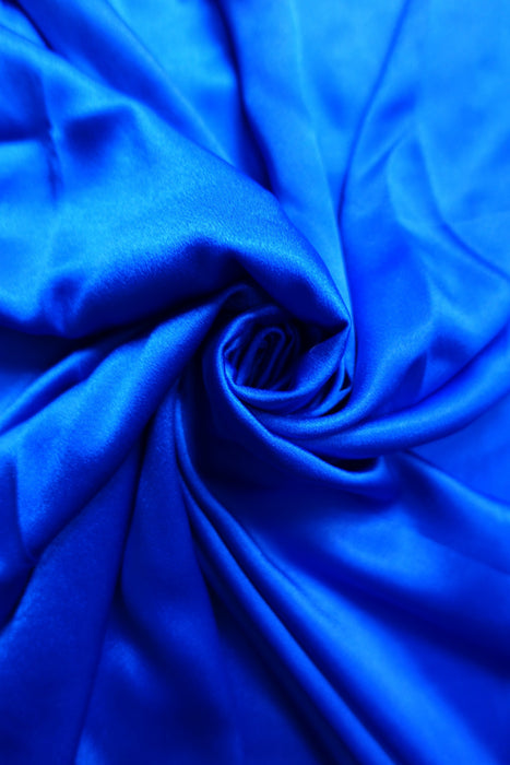 Royal Blue Sateen Silk Dupatta - New