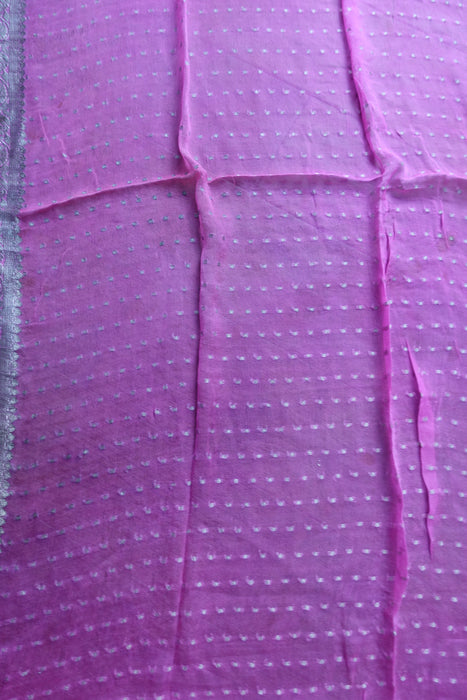 Bright Pink Vintage Silk Chiffon - Preloved