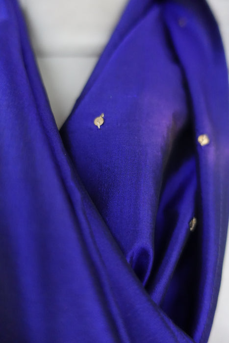 Purple Pure Silk Dupatta - New