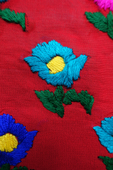 Colourful Embroidered Chiffon Dupatta - New
