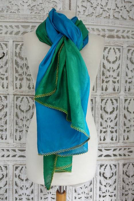 Collection Of Vintage Pure Silk Dupatta X 3 - Preloved