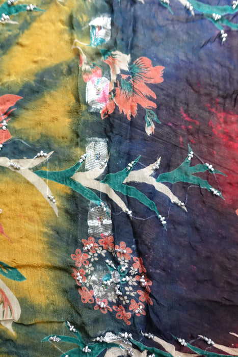 Multicoloured Chiffon Beaded Dupatta - New