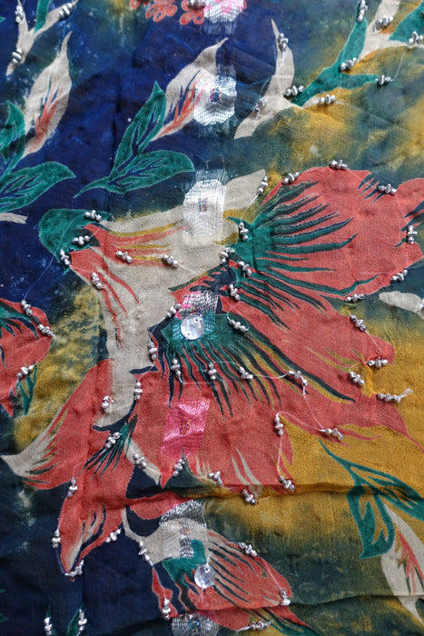 Multicoloured Chiffon Beaded Dupatta - New