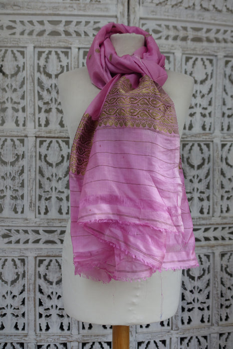 Soft Pink Vintage Silk Dupatta- New