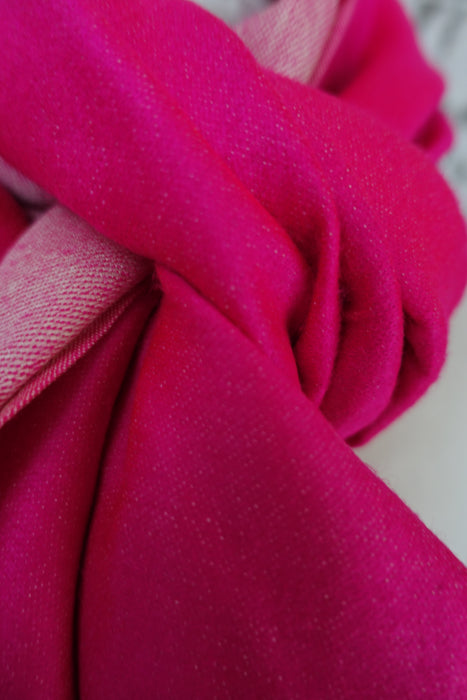 Bright Pink Silk Silk Pashmina - New