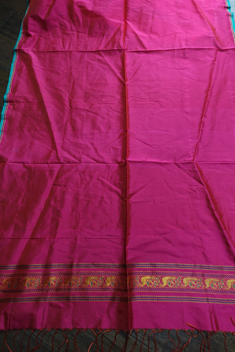Pink Vintage Silk Blend Shawl - New