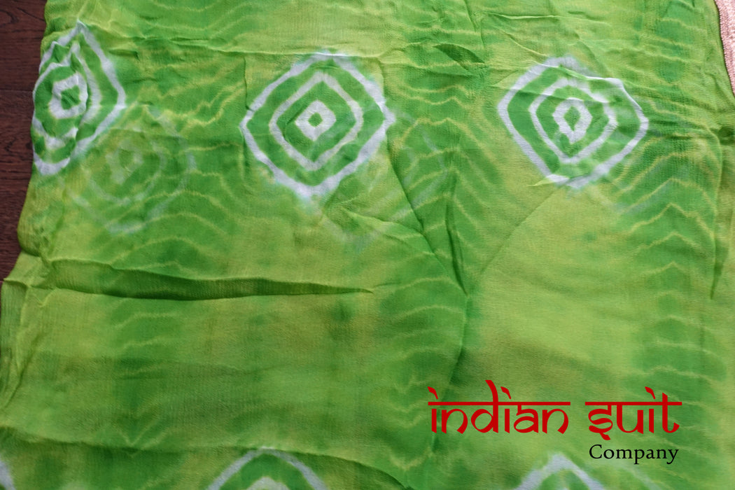 Green Cotton Silk Salwar Kameez UK 8 / EU 34 - Preloved - Indian Suit Company