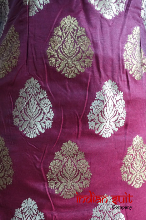 Burgundy Silk Salwar Kameez UK 6 / EU 32 - Preloved - Indian Suit Company