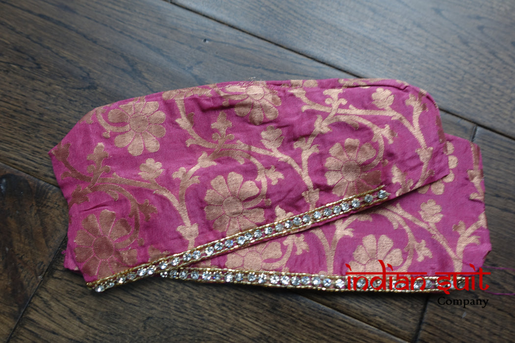 Pink Banarsi & Silk Punjabi Salwar Kameez UK 6 / EU 32 - Preloved - Indian Suit Company
