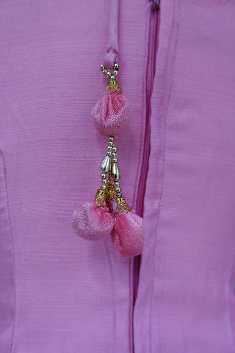 Pink Mirror Silk Salwar Kameez UK 6 / EU 32 - Preloved - Indian Suit Company