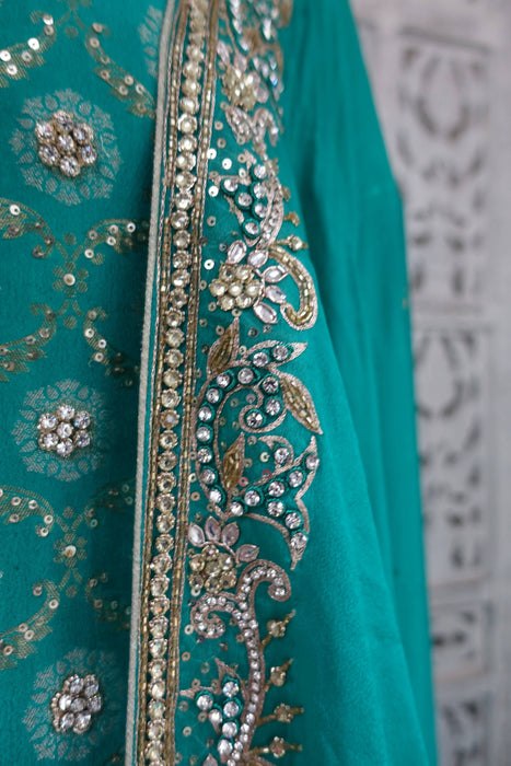 Sea Green Salwar Kameez UK 10 / EU 36 - Preloved - Indian Suit Company