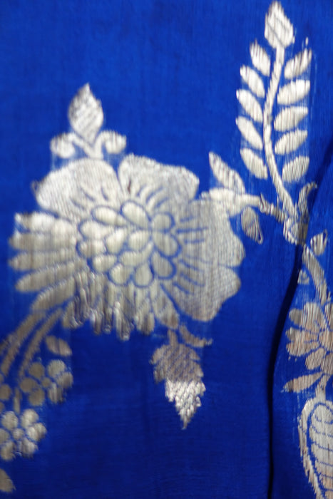 Royal Blue Vintage Silk Capri Suit - UK 8 / EU 34 - New