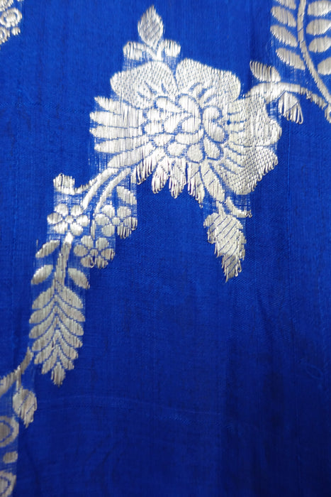 Royal Blue Vintage Silk Capri Suit - UK 8 / EU 34 - New