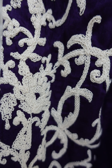 Purple Printed Cotton Trouser Suit - UK 10 / EU 36 - Preloved