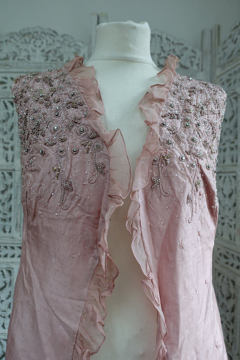 Soft Pink Silk Jacket UK 8 / EU 34 - Preloved - Indian Suit Company