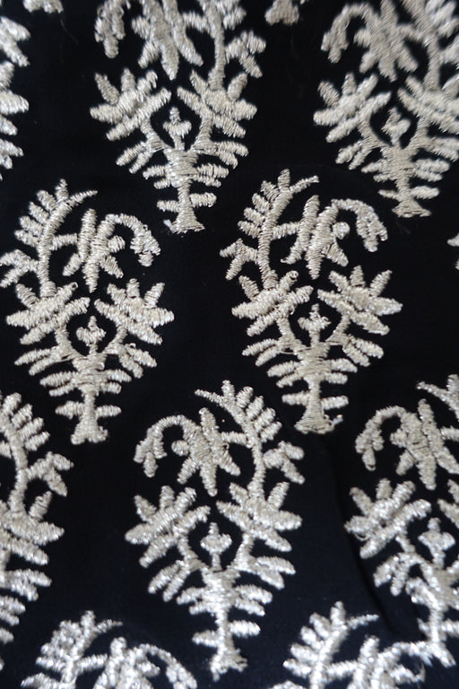 Black Embroidered Chiffon Tunic - UK 18 / EU 44 - New - Indian Suit Company