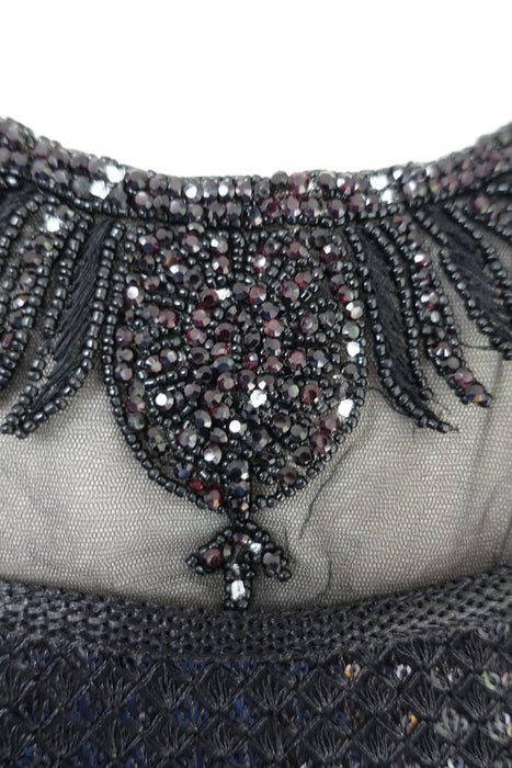 Black Sparkly Sari Blouse - New
