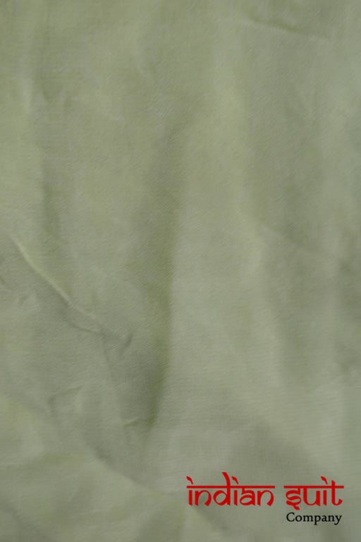 Green Chiffon With Gold Trim 5 Metres - New - Indian Suit Company