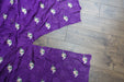Purple Crepe Silk Embroidered Fabric - New - Indian Suit Company