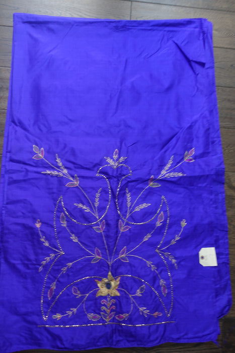 Purple Vintage Silk Unstitched Suit - Indian Suit Company