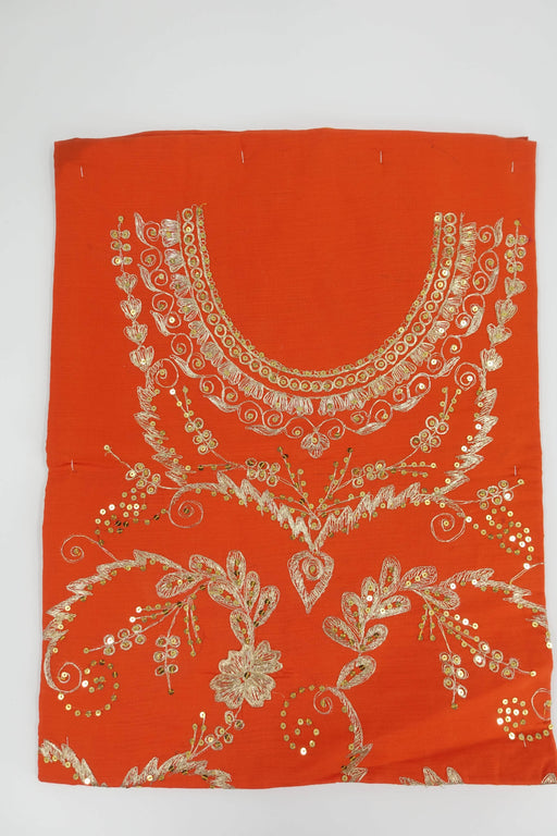 Corally Red Cotton Silk Vintage - New - Indian Suit Company