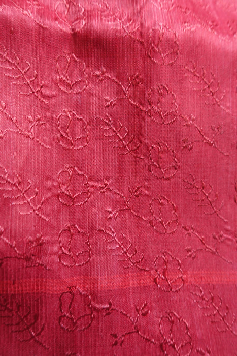 Dark Red Vintage Silk Salwar Kameez Fabric - New - Indian Suit Company