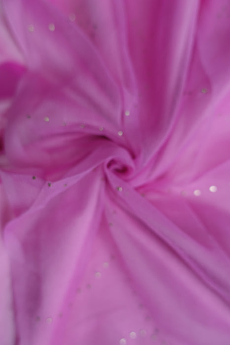 Soft Pink Silk Blend With MUKesh Dupatta - New