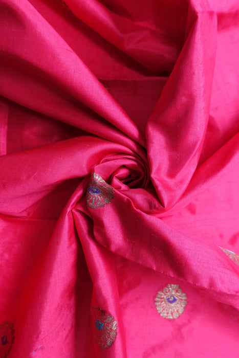 Reddish Pink Vintage Pure Silk - New