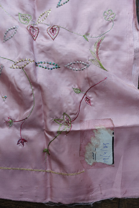 Soft Pink Vintage Embellished Unstitched - New