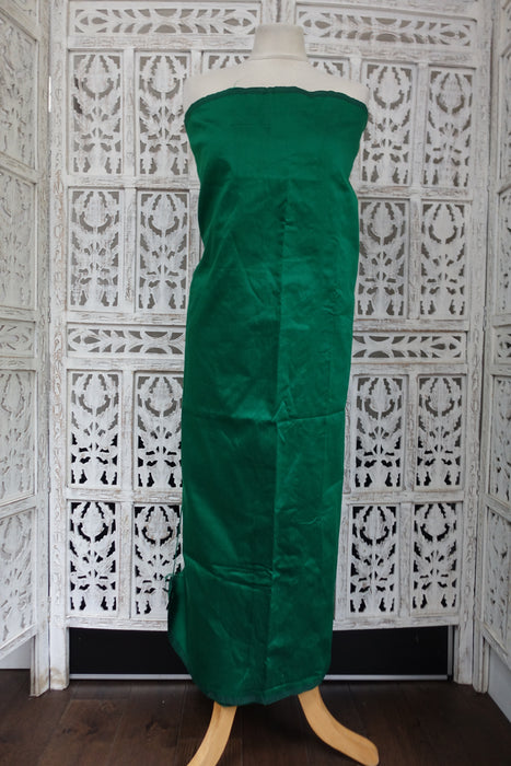 Green Raw Silk Effect Fabric - New